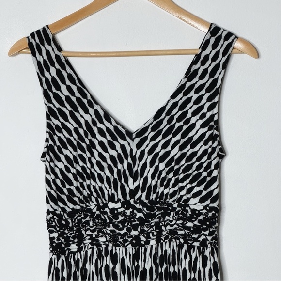 NWT Anthropologie Dress Plenty By Tracy Reece Maxi Black Print Marcia Stretch - Picture 7 of 16